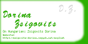 dorina zsigovits business card